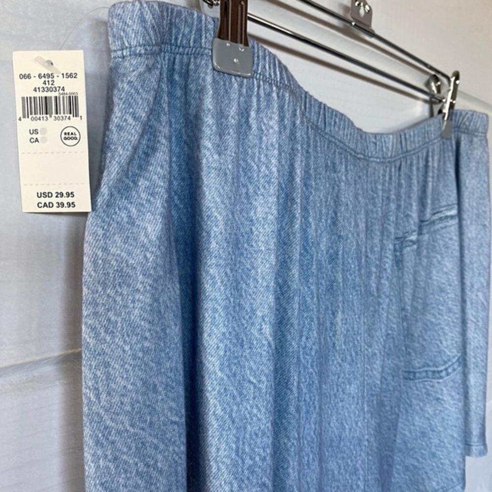 AE Aerie REAL SOFT Comfy COOLING Pajama Shorts Boxer Sleep Lounge XL Denim Print - Picture 9 of 12